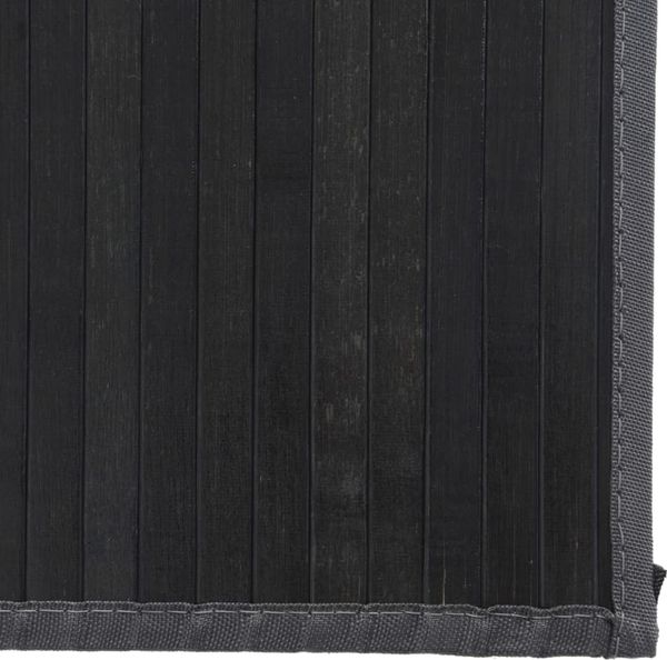 vidaXL Teppich Rechteckig Grau 80x200 cm Bambus 376910 Bild 6