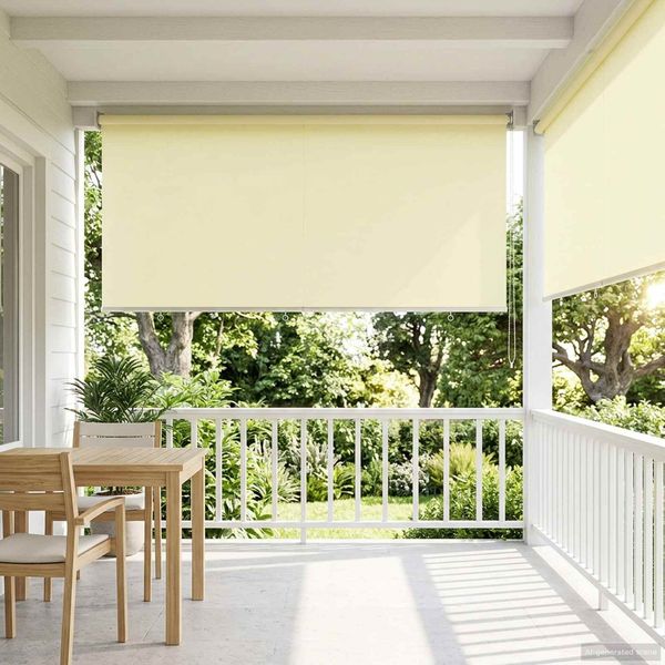 vidaXL Außen-Rollos mit UV-Schutz Creme 185 x 230 cm (B x H) Polyester 42041187