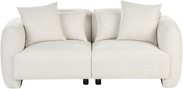 Sofa 3-Sitzer EKENES Stoff Cremeweiß