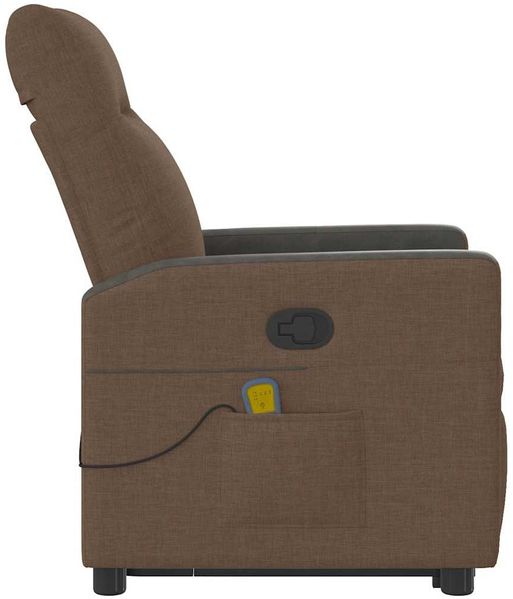 vidaXL Massagesessel mit Aufstehhilfe Braun Stoff 3324062 Bild 7
