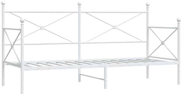 vidaXL Tagesbett ohne Matratze Weiß 75x190 cm Stahl 4104679