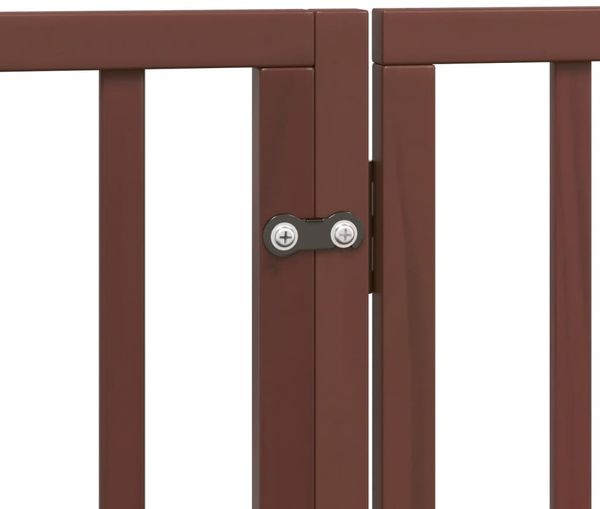 vidaXL 8-tlg. Hundetor mit Tür Faltbar Braun 640 cm Pappelholz 3155578 Bild 7