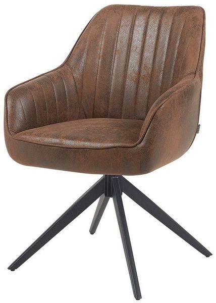 B&D home Polsterstuhl ARVIT (1 St), Federkern, drehbares Metallgestell, mit Armlehnen