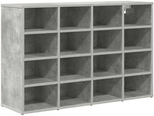 vidaXL Schuhschrank mit Regal Betongrau 103 x 30 x 67 cm Holzwerkstoff 808733 Bild 2