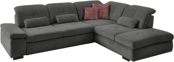 Die PlanBar Ecksofa MP-IN16012 L-Form mit Federkern-Polsterung, inkl. Sitztiefenverstellung, optional mit Funktionen