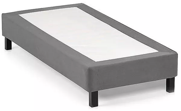Vente-unique Lattenrost und Bettrahmen SOMNUS Holz, Platte Grau, 90x35x200 cm