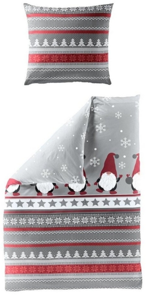 TRAUMSCHLAF Bettwäsche Wichtel, Biber, 2 teilig, kuschelige Feinbiber Qualität Bild 3