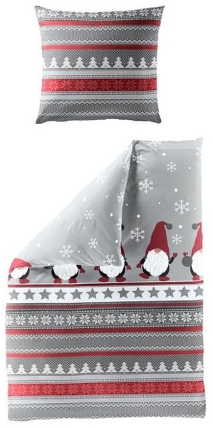 TRAUMSCHLAF Bettwäsche Wichtel, Biber, 2 teilig, kuschelige Feinbiber Qualität Bild 4