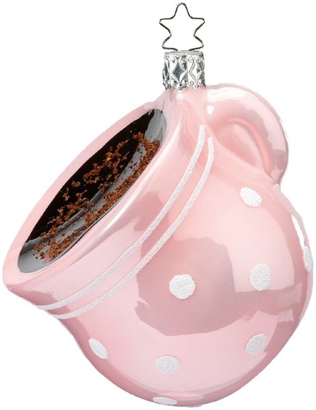 Tasse zur Kaffeezeit 8,5cm Inge-Glas® Weihnachtsschmuck