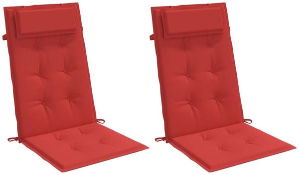 vidaXL Hochlehner-Auflagen 2 Stk. Rot Oxford-Gewebe 361892 Bild 3