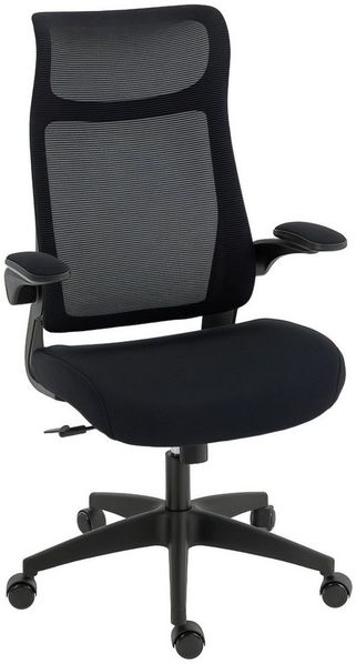 HOMCOM Bürostuhl, Ergonomischer Schreibtischstuhl mit 3D Einstellbarer Armlehne, Kopfstütze, Höhenverstellbarer Computerstuhl Drehstuhl mit Wippfunktion, Netzbespannung, Schwarz