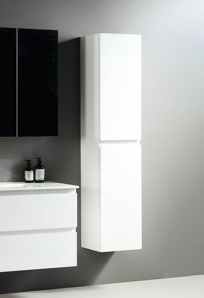 Alpenberger Badmöbel-Set - Badschrank Badezimmer Schrank, (Badezimmermöbel, Badezimmerschrank Schmal), Hochschrank Allzweckschrank
