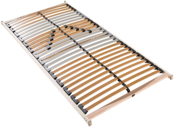 Lattenrost 90x200 cm vormontiert 28 Latten 5-Zonen belastbar ca. 150 Kg Birkenschichtholz Made in Germany