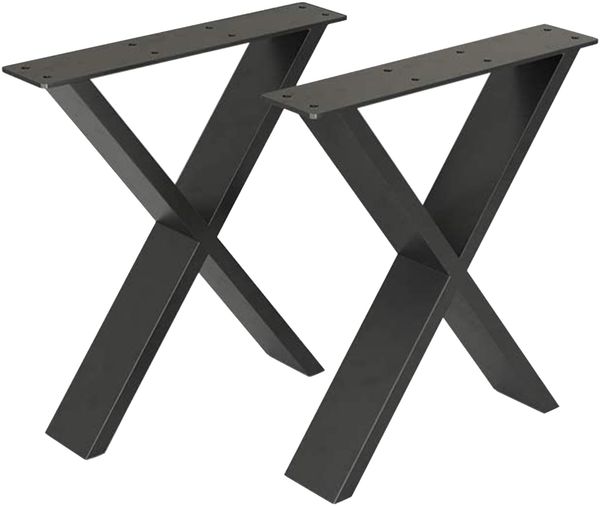 Tischgestell Maribo für Esstische Schwarz 72x55cm [en. casa]