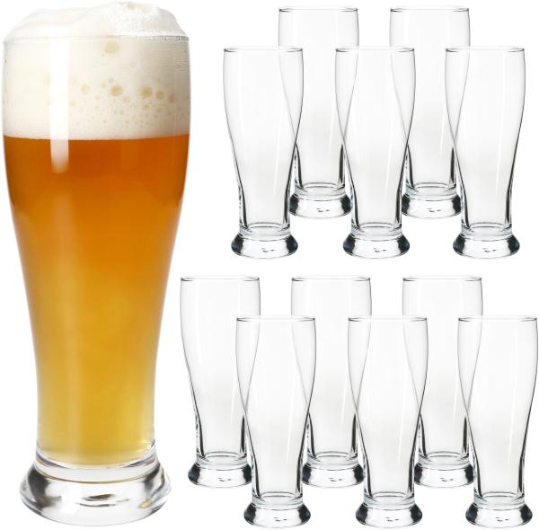 12x Baby-Weizenbiergläser klar 0,3L Weißbier-Glas klein Hefeweizen Bier-Glas