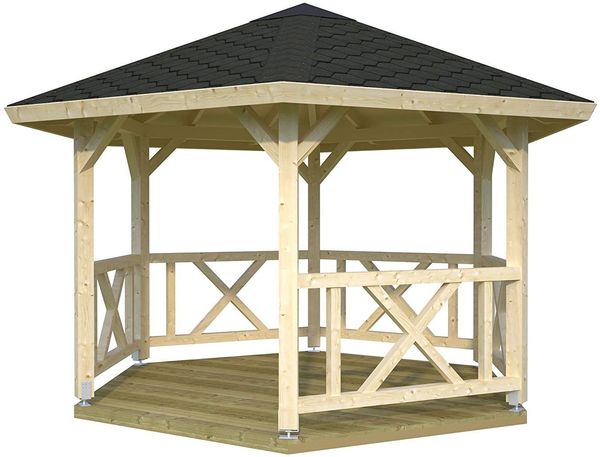 Palmako Holz-Pavillon Betty Sechseckig Holzpavillon