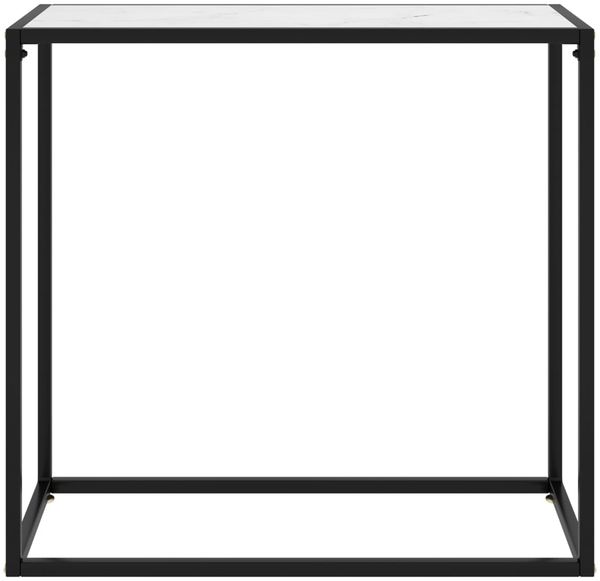 Konsolentisch, Beistelltisch, Konsole Weiß 80x35x75 cm Hartglas