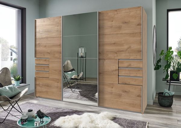 Wimex Schwebetürenschrank Saigon mit Spiegeltür, 3 Türen, 270cm breit