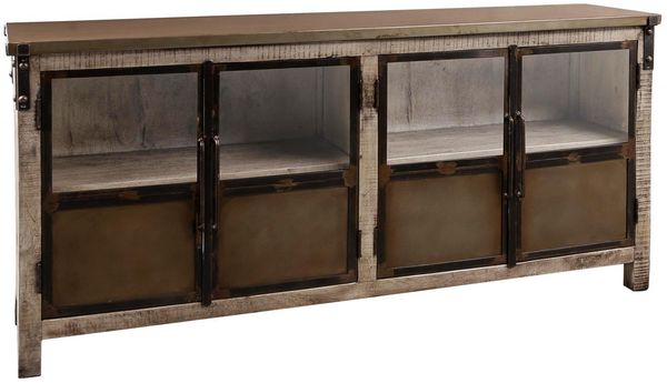 Sideboard Mango 180x40x90 braun lackiert HEAVY INDUSTRY #250
