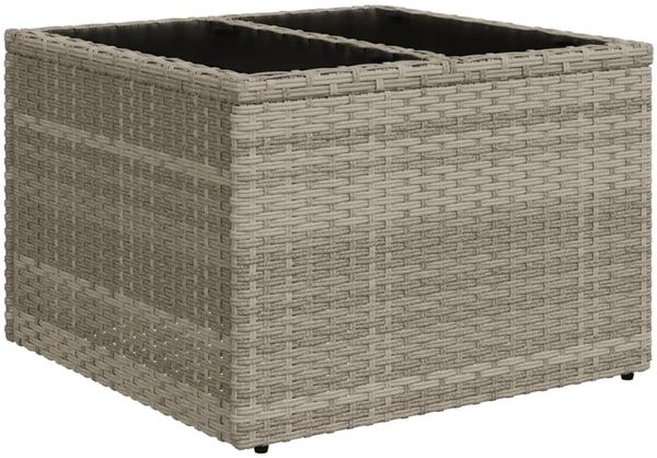 vidaXL 11-tlg. Garten-Sofagarnitur mit Kissen Hellgrau Poly Rattan 3223081 Bild 6