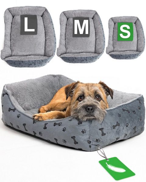 ONDIS24 Tierbett Hundebett für Hunde & Katzen rechteckig, mit herausnehmbarem Liegekissen, pflegeleicht