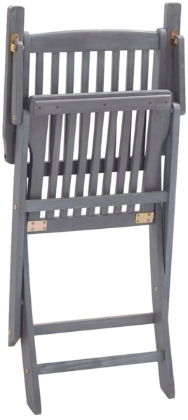 vidaXL Klappbare Gartenstühle 8 Stk. mit Kissen Massivholz Akazie 3078268 Bild 4