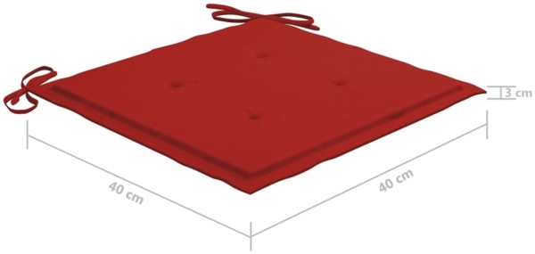 vidaXL Klappbare Gartenstühle 8 Stk. mit Kissen Massivholz Akazie 3078268 Bild 8