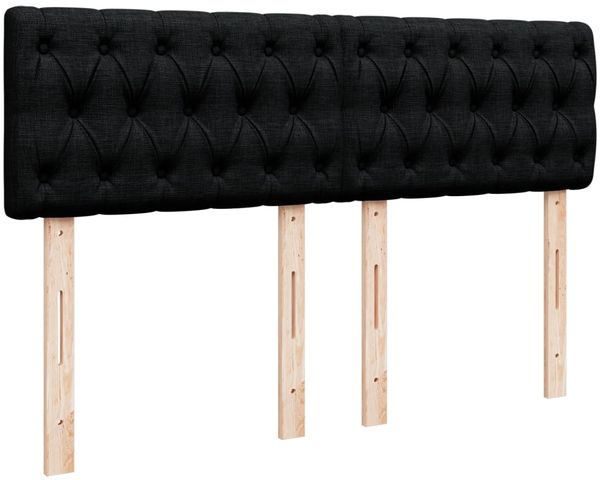 vidaXL Boxspringbett mit Matratze Schwarz 160x200 cm Stoff 3286740 Bild 10