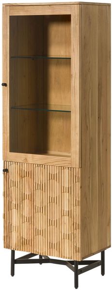 Vitrine Akazie 60x40x180 natur lackiert LONDON #115