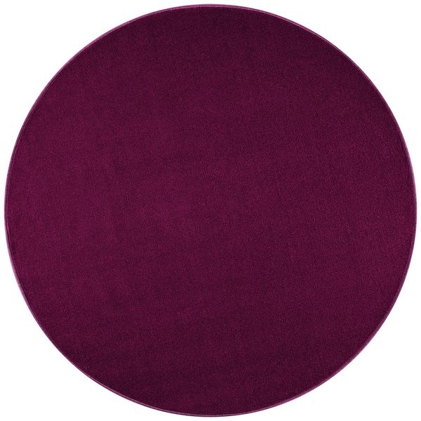 Kurzflor Teppich Nasty, rund - schwarzbeere - 200 cm Durchmesser