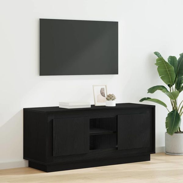 vidaXL TV-Schränk Schwarz Eichen-Optik 102 x 35 x 45 cm Holzwerkstoff 881315