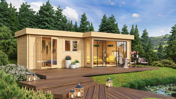 Fjordholz Gartenhaus Alu Concept 44 K Schwedenrot
