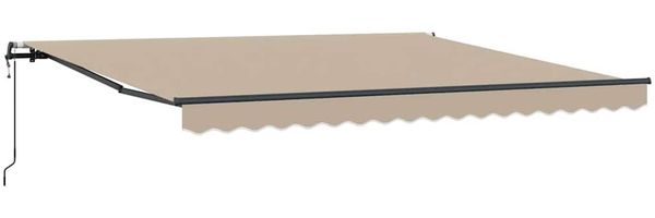vidaXL Ausziehbare Markise Beige 400 x 300 cm Stoff und Aluminium 3330613 Bild 2