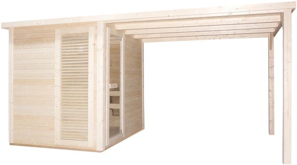 Sanotechnik Outdoorsauna 'RAUMA' für 4 - 5 Personen, Fichtenholz, 460x230x219,5 cm