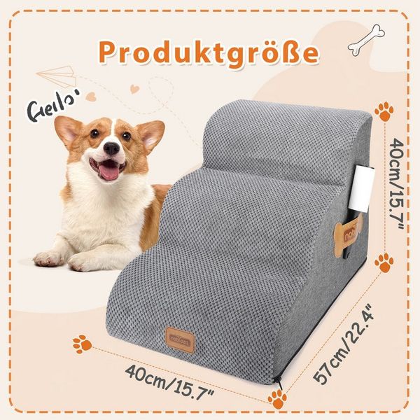 nobleza Hundematte Hundetreppe für Kleine Hunde 3/4/5 Stufen