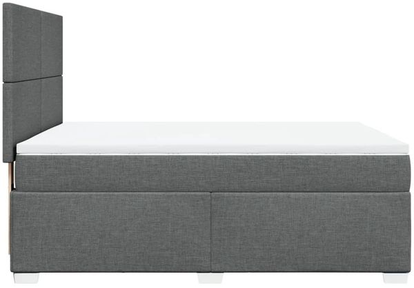 vidaXL Boxspringbett mit Matratze Dunkelgrau 160x200 cm Stoff 3292833 Bild 11