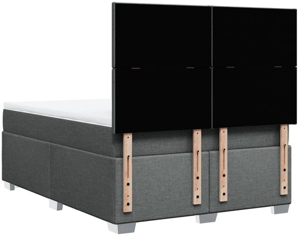 vidaXL Boxspringbett mit Matratze Dunkelgrau 160x200 cm Stoff 3292833 Bild 12