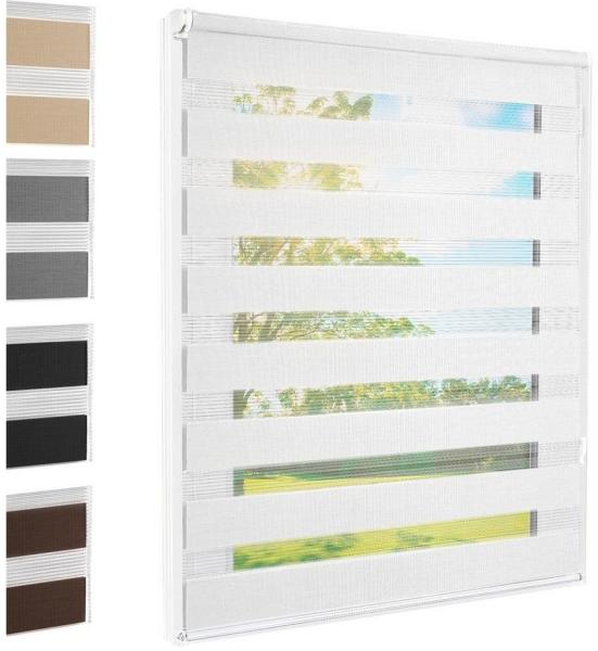 Doppelrollo Doppelrollo Klemmfix weiss 50x140 cm, Foxx