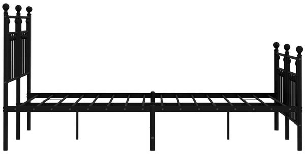 vidaXL Bettgestell mit Kopf- und Fußteil Metall Schwarz 140x200 cm 353556 Bild 7