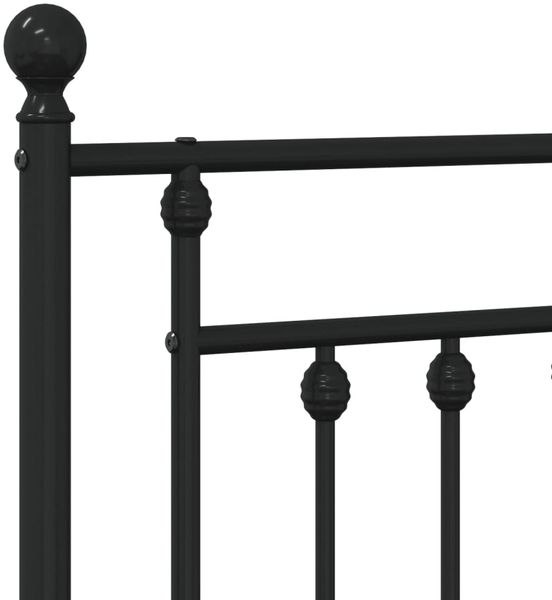 vidaXL Bettgestell mit Kopf- und Fußteil Metall Schwarz 140x200 cm 353556 Bild 9