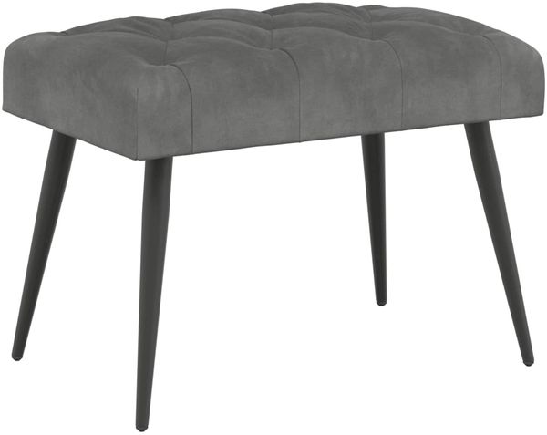 vidaXL Bank mit Knopfheftung Dunkelgrau 60 x 40 x 45 cm Samt 42038544