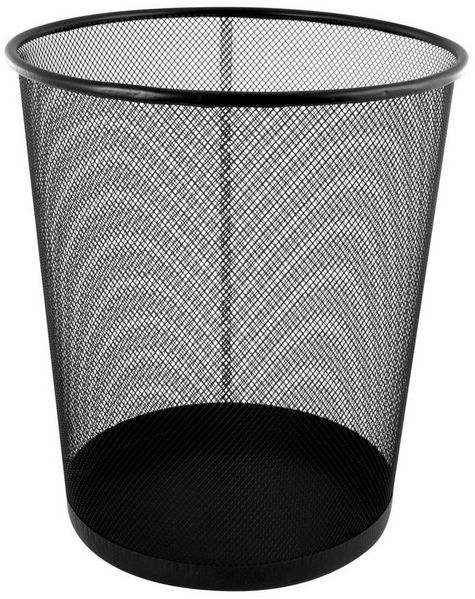 Stylex Schreibwaren Papierkorb Papierkorb / Durchmesser: ca. 29,5cm / Höhe: 34cm / Farbe: schwarz