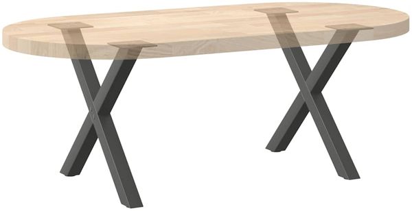 vidaXL Couchtischbeine X-Form 2 Stk. Anthrazit 50x(42-43) cm Stahl 4012898 Bild 8