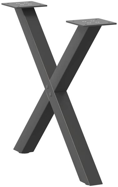vidaXL Couchtischbeine X-Form 2 Stk. Anthrazit 50x(42-43) cm Stahl 4012898 Bild 4
