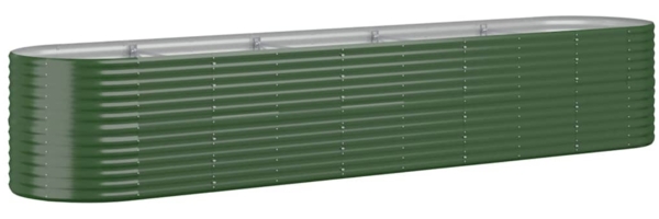 vidaXL Hochbeet Verzinkter Stahl 368x80x68 cm Grün 318963