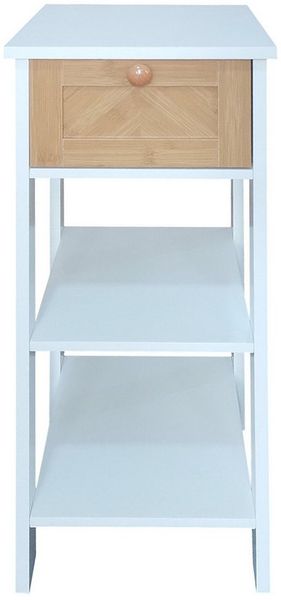 HTI-Living Telefontisch Beistelltisch Weiß mit Schublade in Holzoptik (Stück, 1-St, 1 Beistelltisch), Nachttisch Blumenhocker Telefontisch