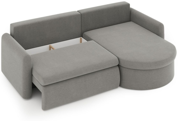 Ecksofa Schlafsofa FELIZ Stoff Poso Grün Ottomane Rechts Bild 3