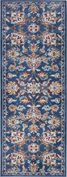 HANSE Home 'Caracci' Teppich, rechteckig, Höhe: 8 mm, Orientalisch, Kurzflor, Blau, 80 x 240 cm (Rechteckig)