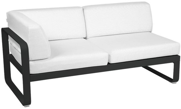 Bellevie Lounge Eck-Modul 42 Lakritze 81 Grauweiß 2-Sitzer links