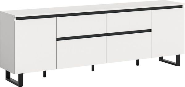 Home affaire Lowboard TOMA, 188cm breit, Metall-Kufen-Fuß, 2 Türen, 2 Schubkästen,2 Klappen, TV-Lowboard, Mediaschrank, Mediaboard, TV-Schrank, Schrank, Board